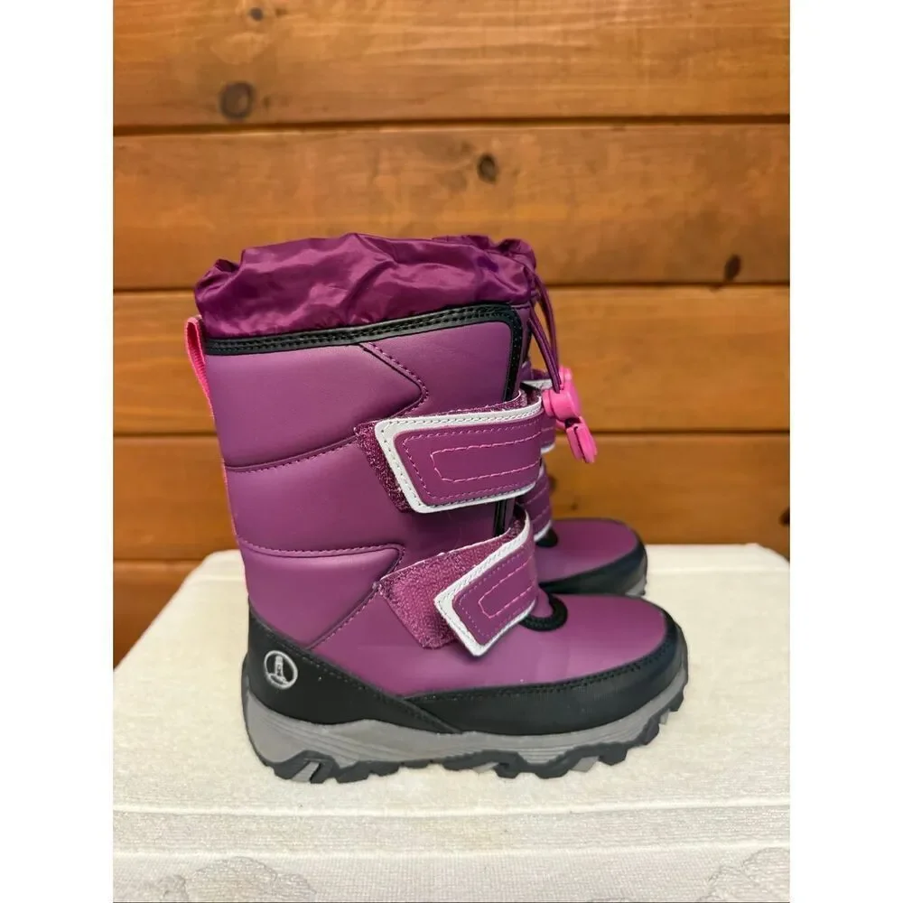 Lands End Kids Snow Flurry Snowboots purple/Black Sz 11 Toddler NWOT